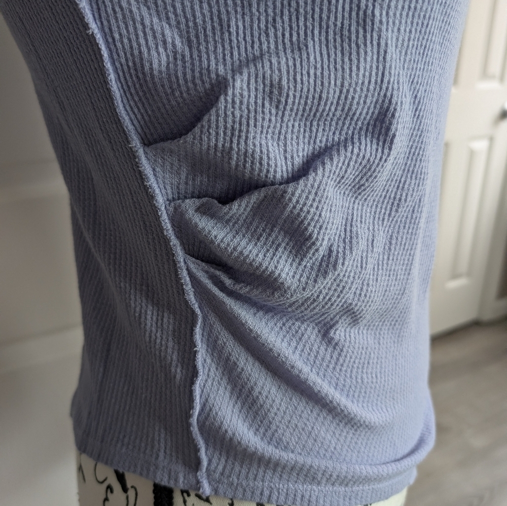 NWT We The Free Lavender Long Sleeve Ribbed Crewneck Top - Picture 3 of 6